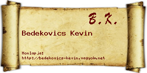 Bedekovics Kevin névjegykártya